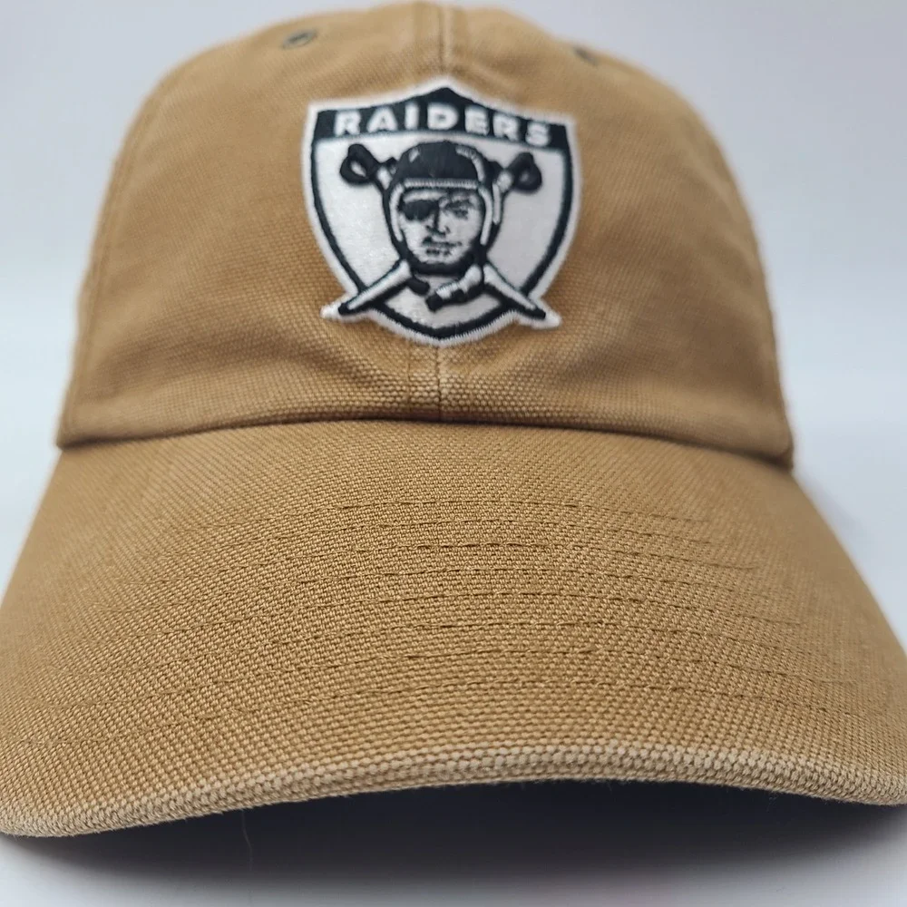 Las Vegas Raiders Hat Strapback Carhartt 47 Brand Brown NFL Oakland Canvas‎ Men